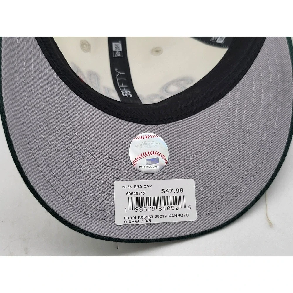 Kansas City‎ Royals Hat Cap Fitted Mens 7 3/8 MLB Baseball 50th New Era